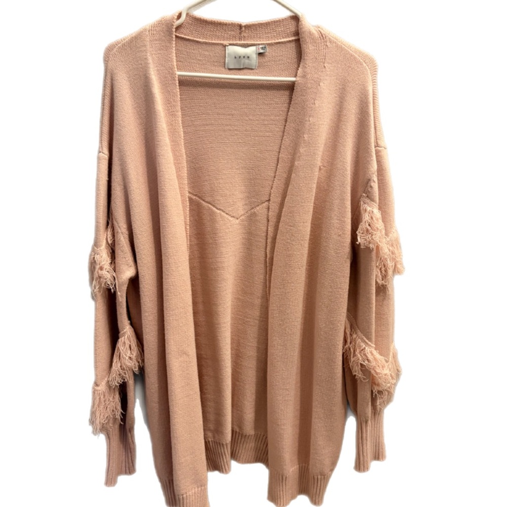Lush Blush Fringed Cardigan